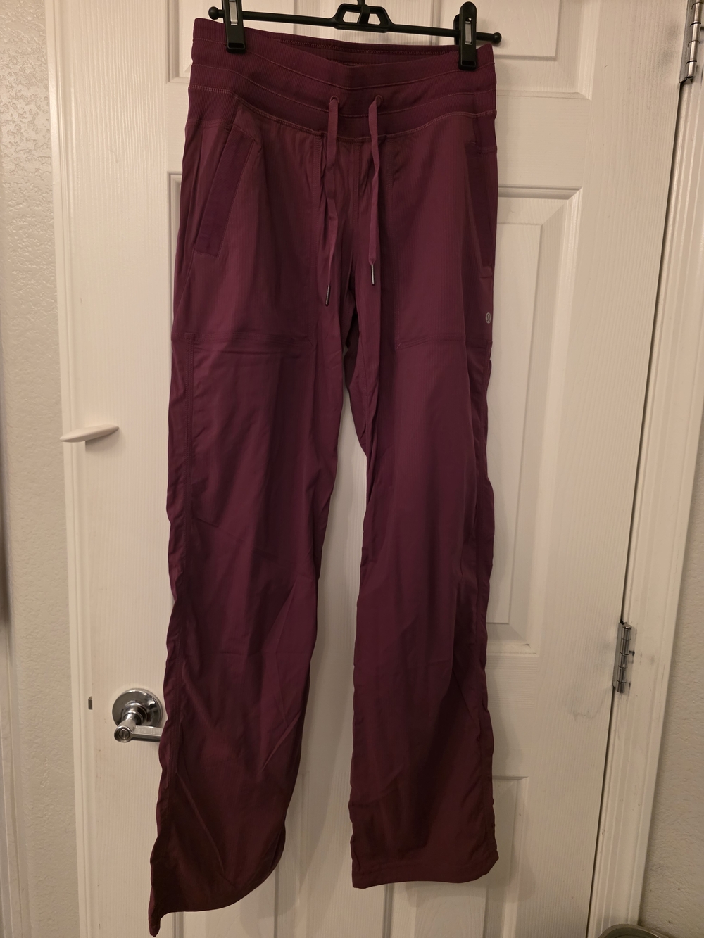 lululemon athletica Burgundy Dance Studio Pants Size 4 Regular 31" Inseam